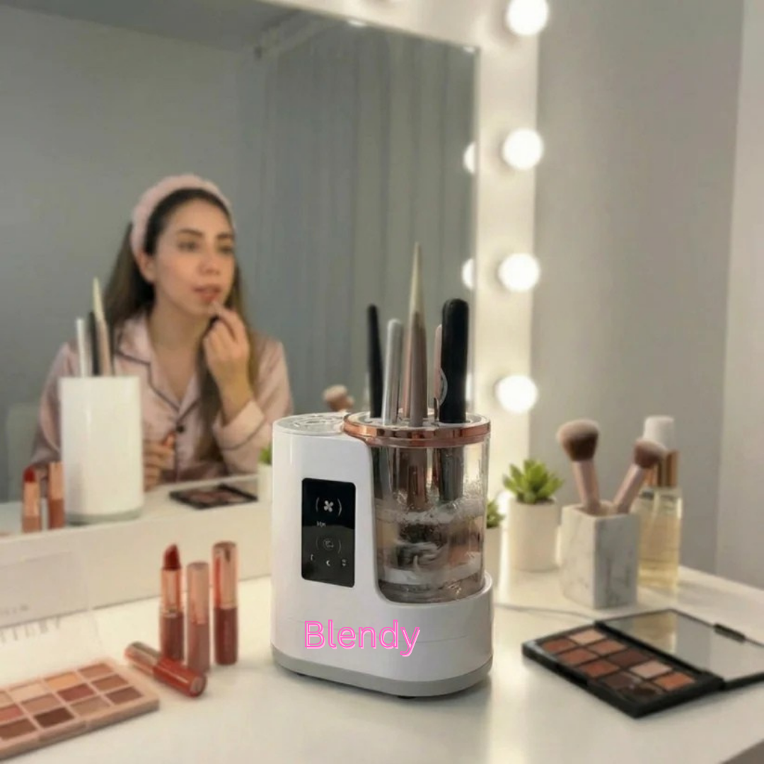 מנקה מברשות איפור חשמלי מקצועי עם מכשיר ייבוש אוטומטי