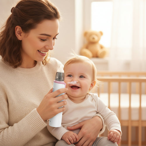 שואב נזלת חשמלי נטען לתינוקות ולילודים למניעת גודש באף בטיחותי